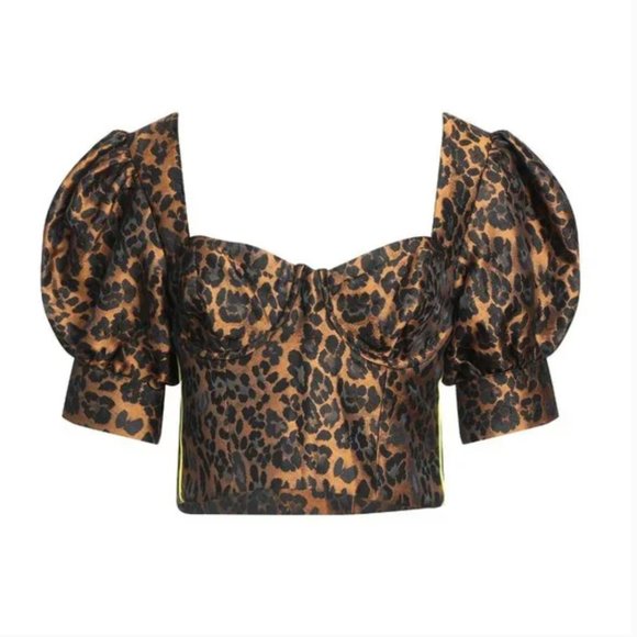 For Love & Lemons bustier leopard top LARGE - Picture 3 of 9